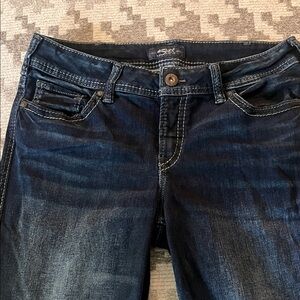 Silver Jeans Deep Blue SUKI Slim Boot Cut size 16 (waist 32) x 31